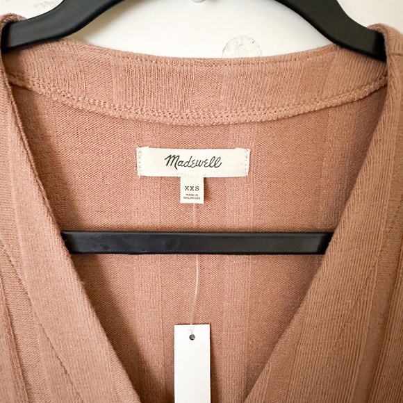 Nwt Madewell Ribbed Sweater Knit Cardigan Size XXS - Picture 7 of 8